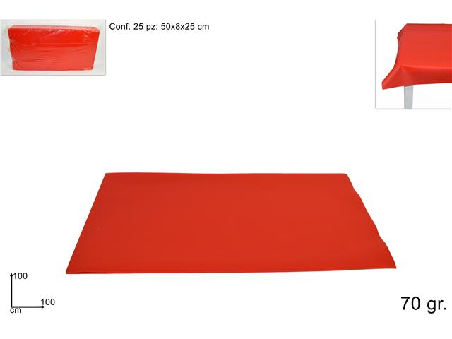 Tovaglia rot tnt 100x100 rossa fr000913