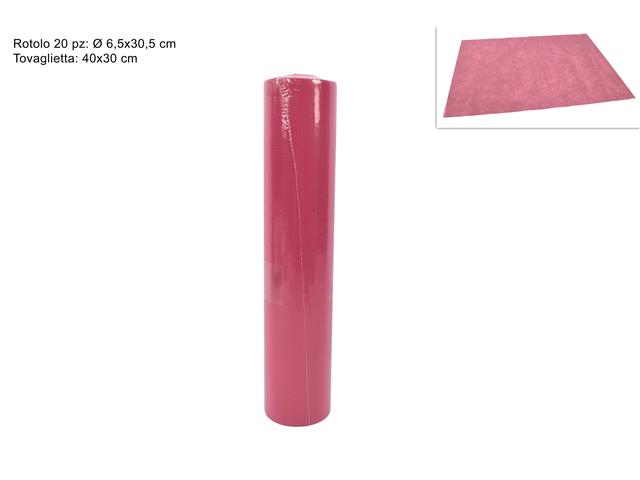 Tovagliette runner in tnt da 20 strappi 30x40cm fucsia