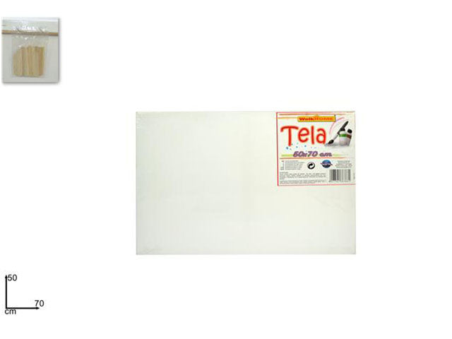 Tela per dipingere in tela bianca 50x70cm