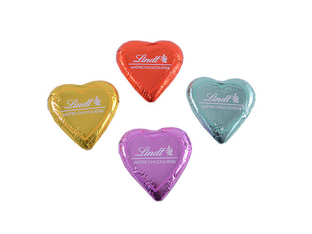 Lindt cuori al latte 24gr colori assortriti
