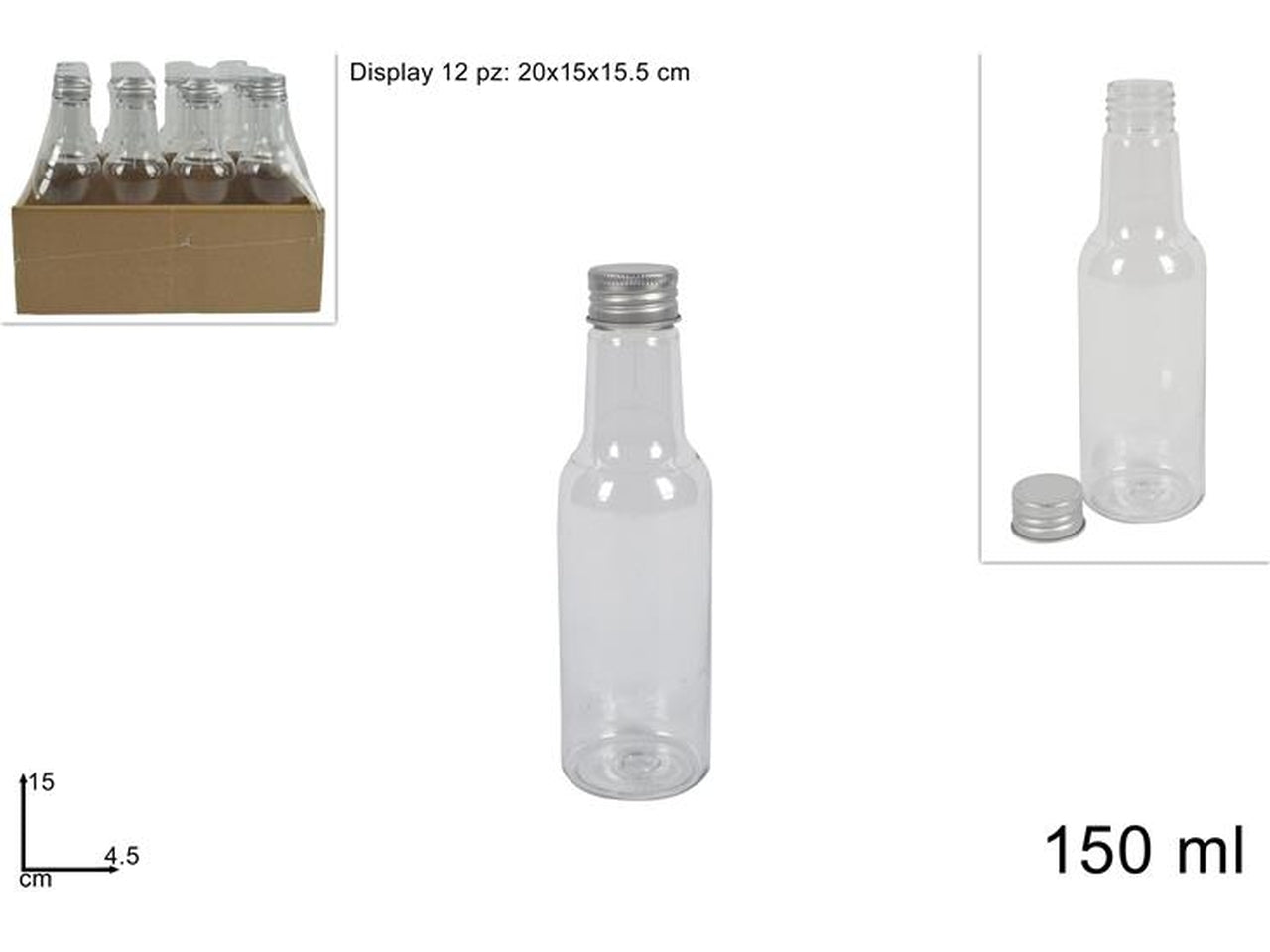 Bottiglia plastica 150ml ro007503