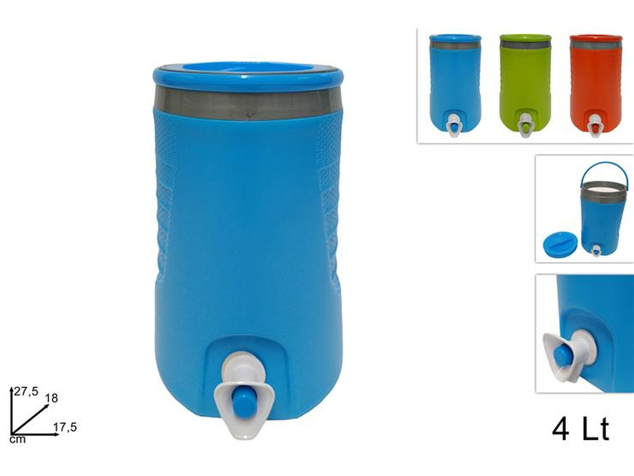 Contenitore frigo con rubinetto 4lt 3 assortiti