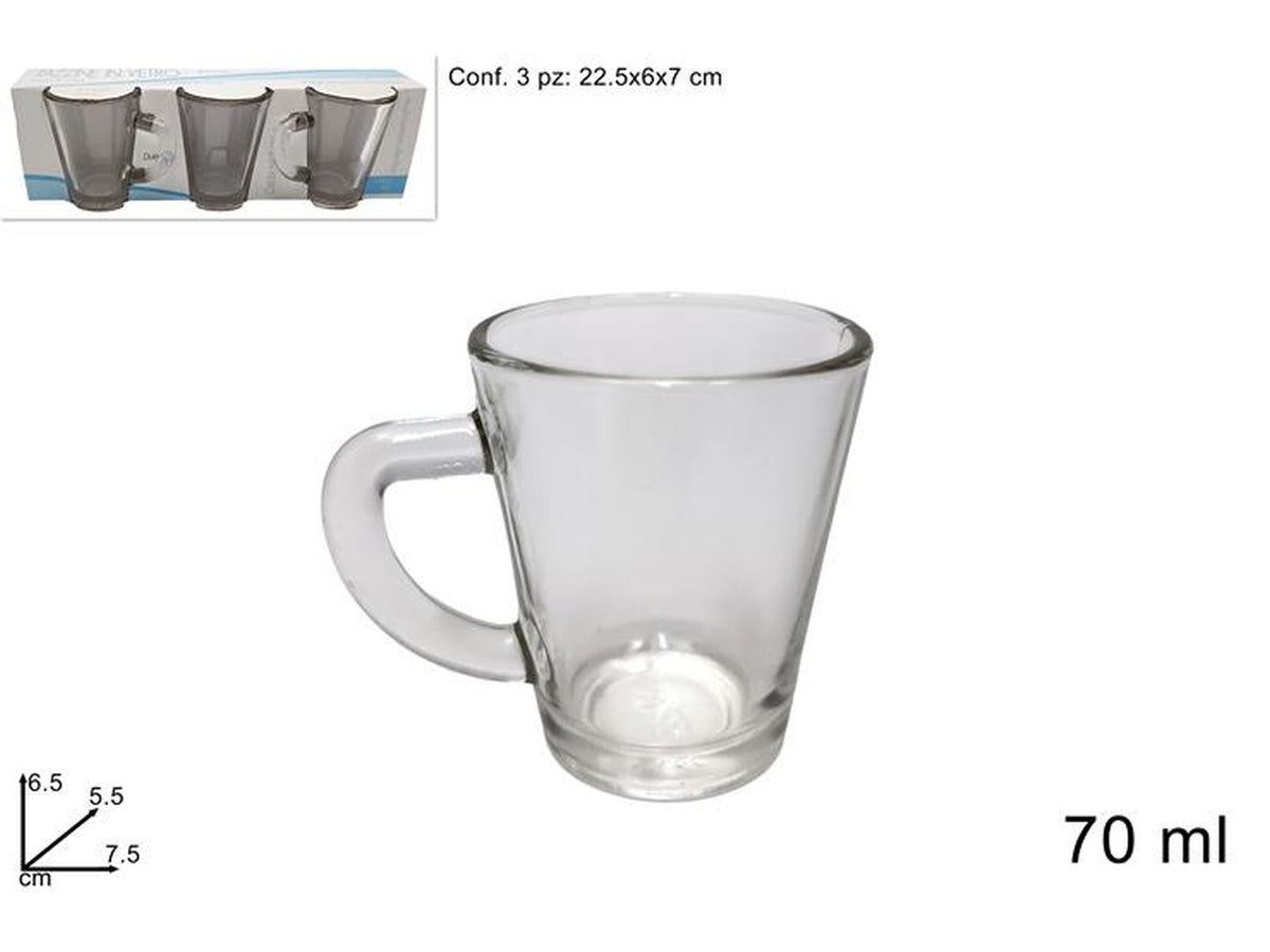 Tazzine di vetro - confezione con 4 tazzine