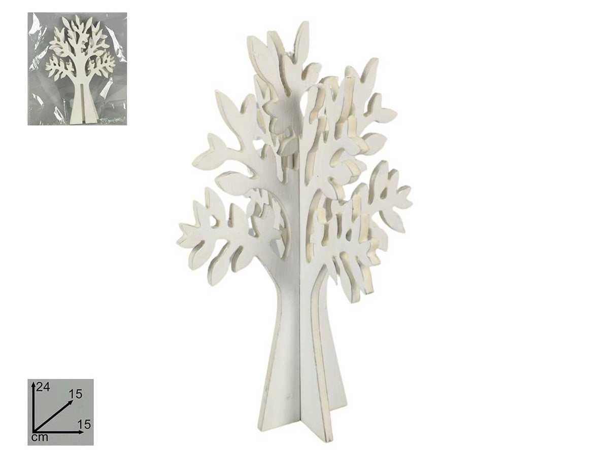 Albero della vita misura 25cm in legno bianco