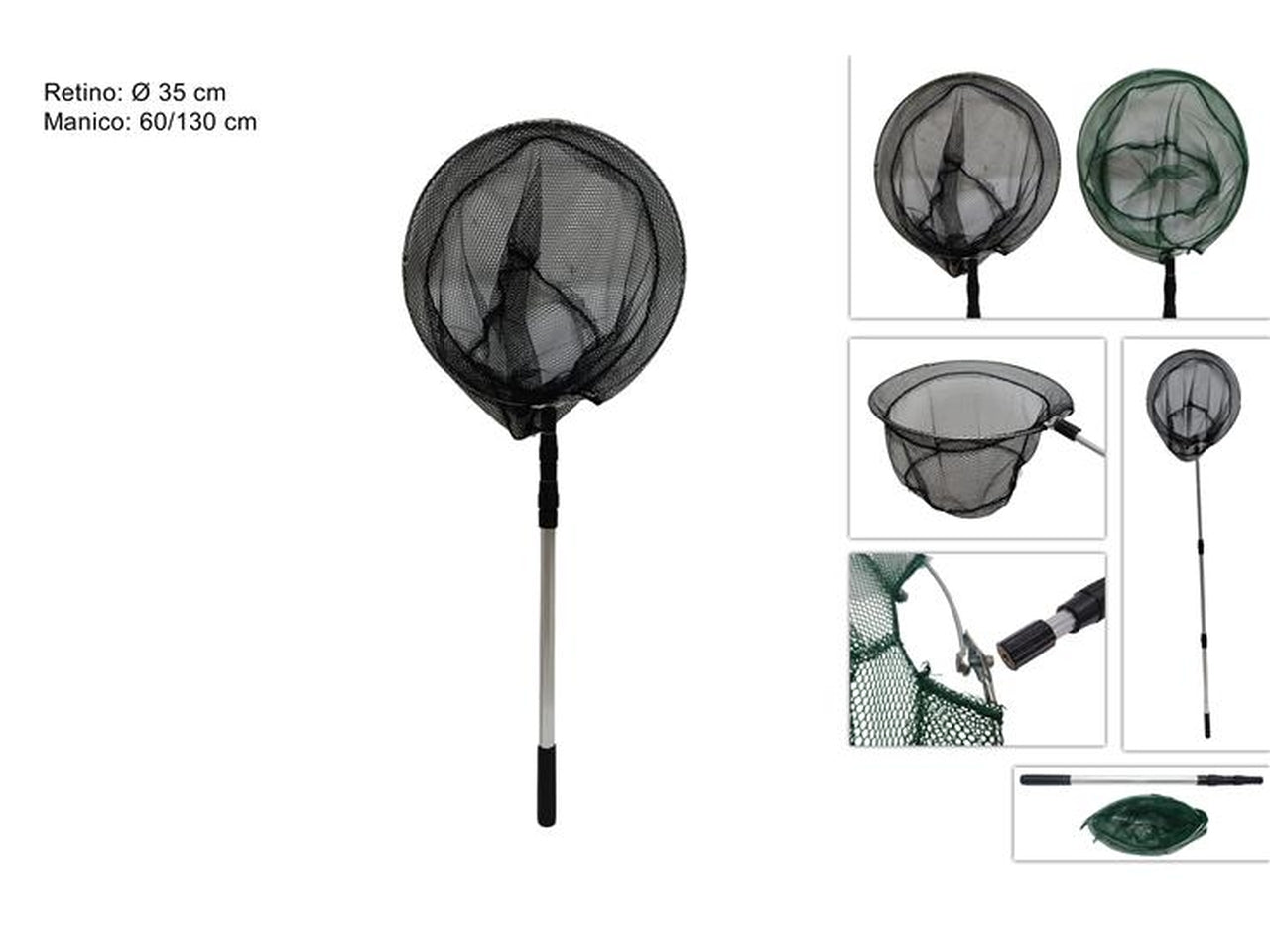Retino D.35cm 60cm allungabile a 130cm 2 assortiti