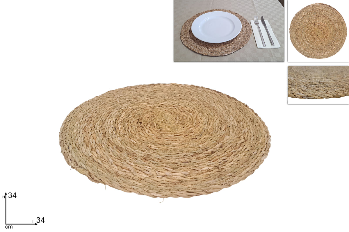 Tovaglietta in corda tonda 34cm naturale