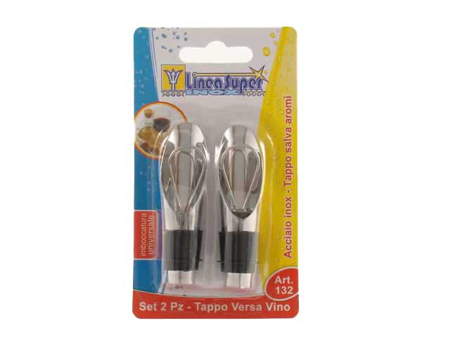 Tappo versa vino 2 pezzi 132