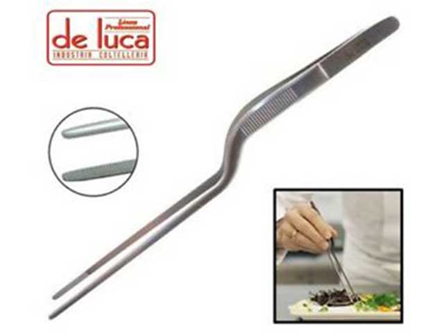 Pinza chef curva acciaio inox 21cm 724