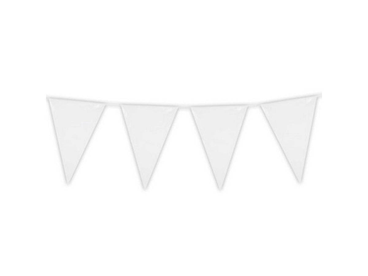Bandierine bianche 10mt in pvc