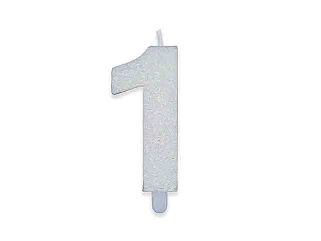 Candelina numerale glitter n1 73871