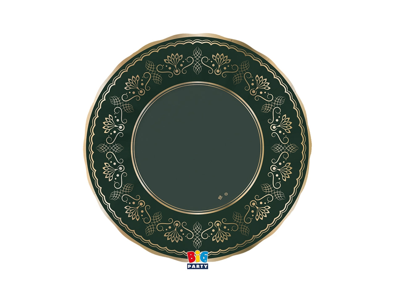 6 piatti fondi 24cm royal green gold