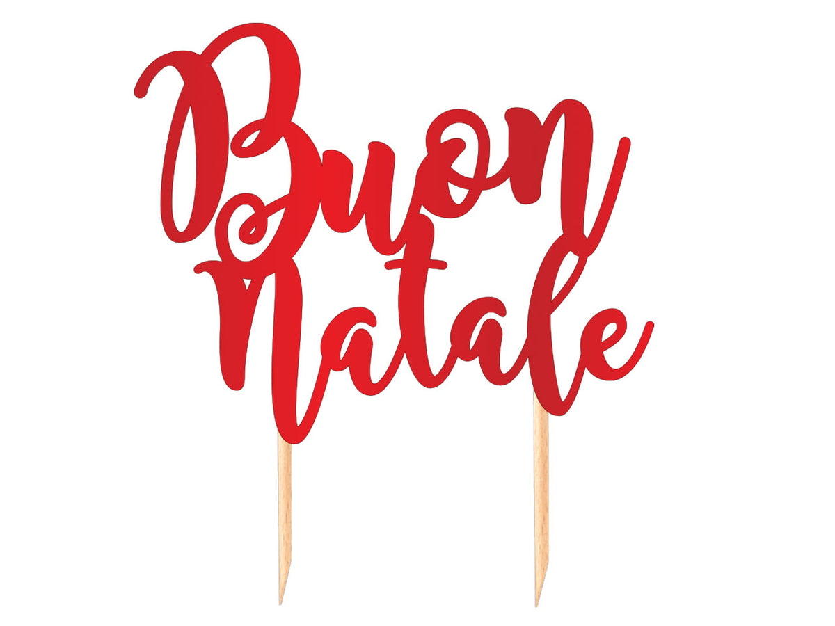 Cake topper italic buon natale