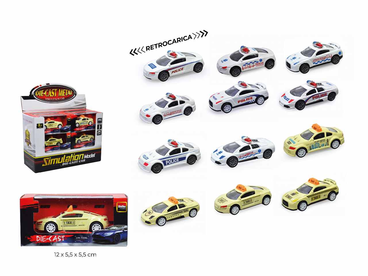 Auto polizia taxi scala 1:50 95441
