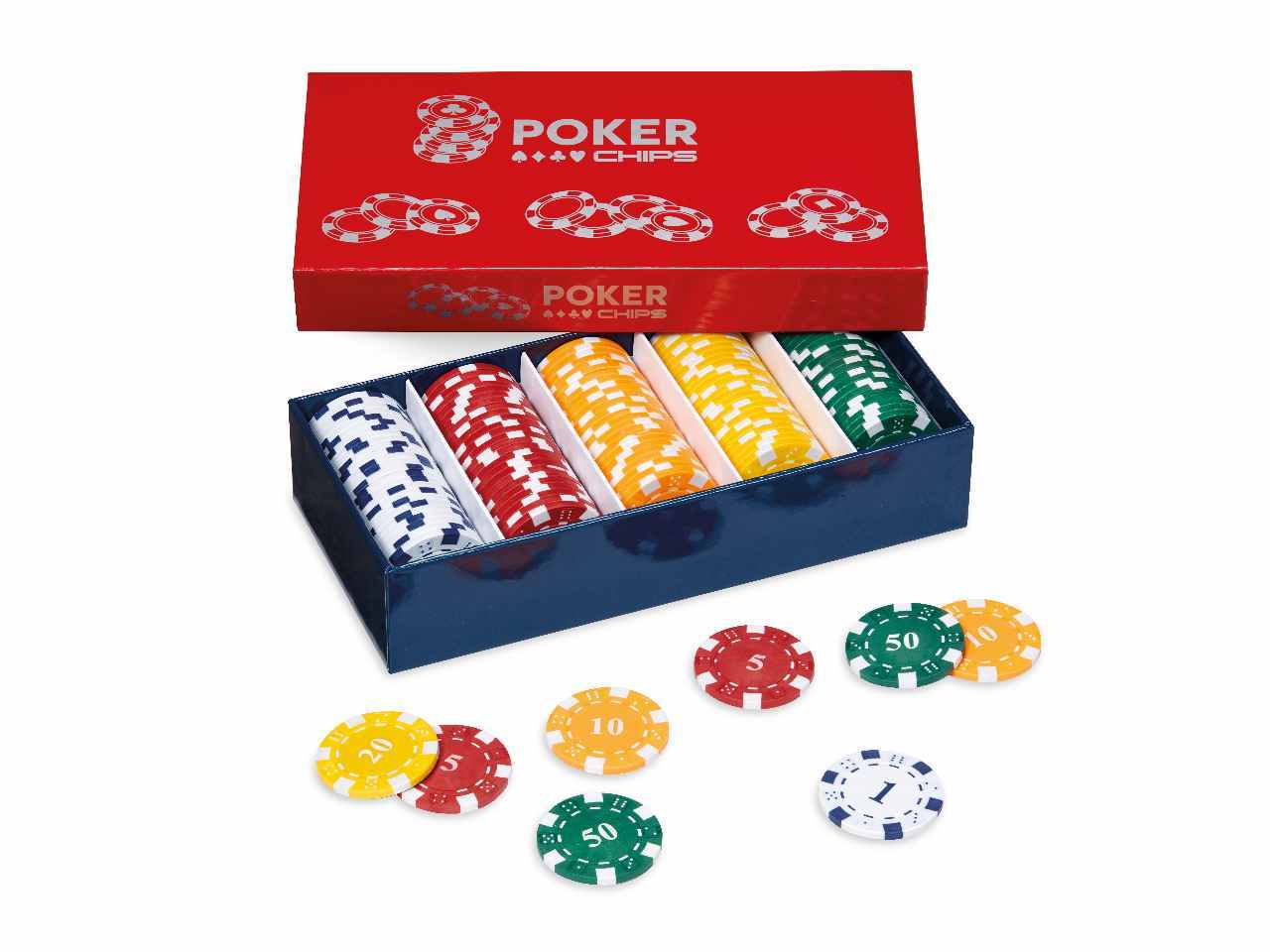 Scatola 125 fiches con valore 11, 3480