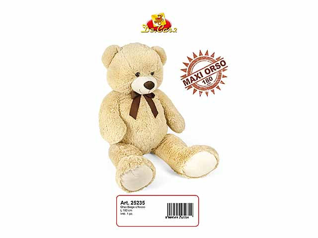 Peluche maxi Orso di colore Beige L180Cm