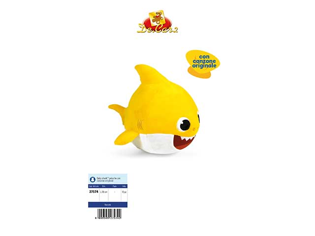 Peluche baby shark l30cmc/canzone 27574