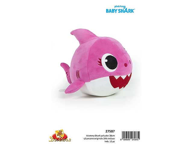 Peluche mommy shark l30cmc/canzon 27587