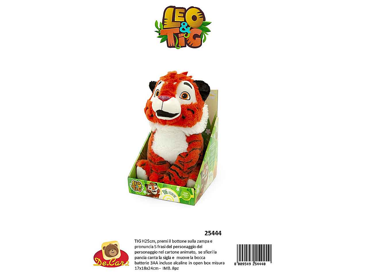 Peluche leotig 22cm  25444 $