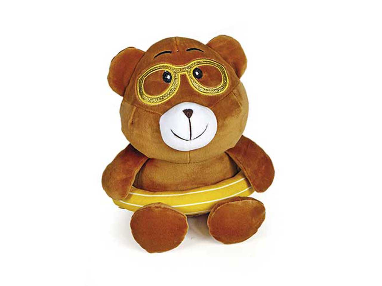 Peluche 25cm supersoft con occhiali da sole e salvagente