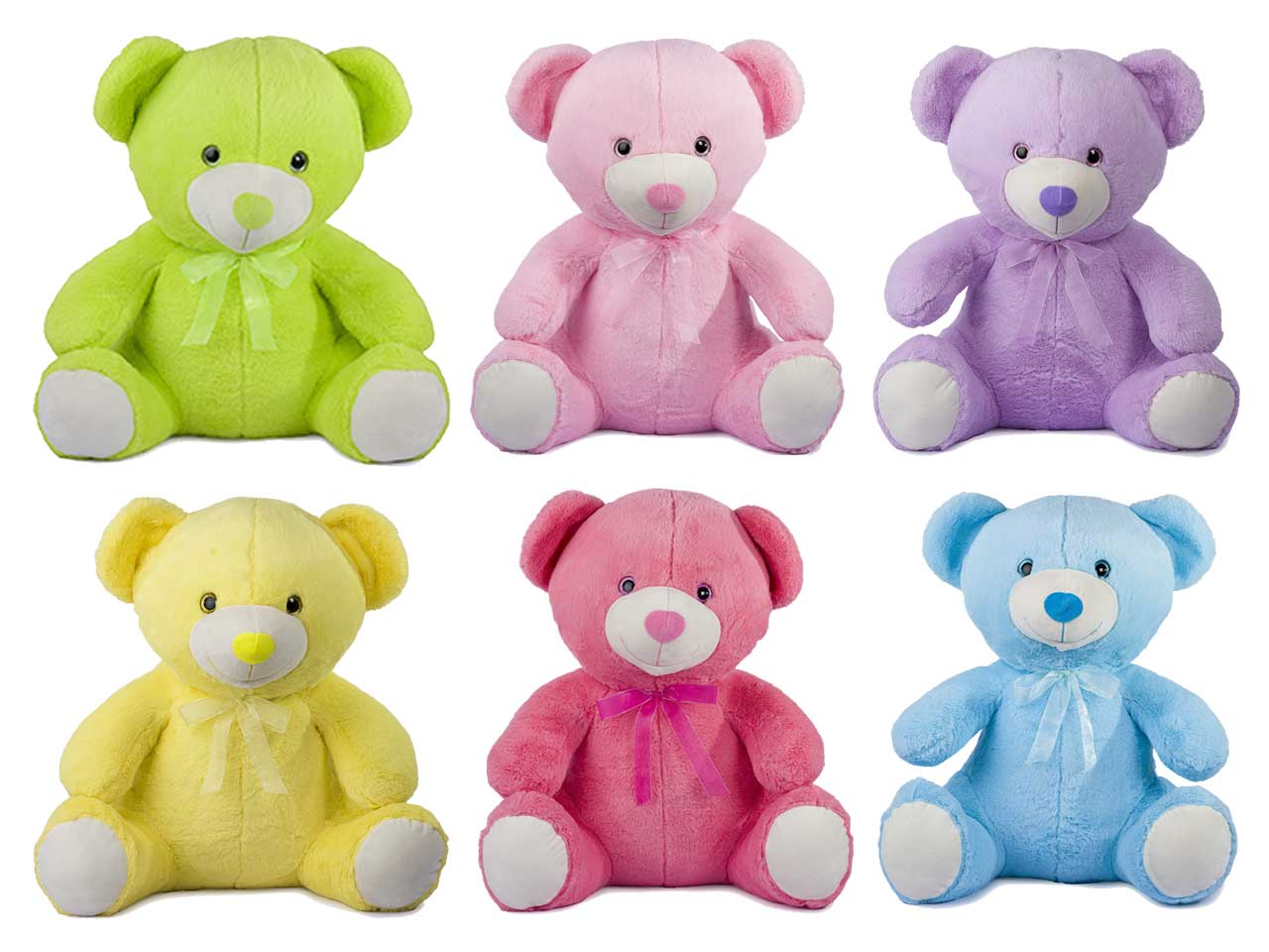 Peluche orsetto colorato h.55cm- disponilbile in 6 colori
