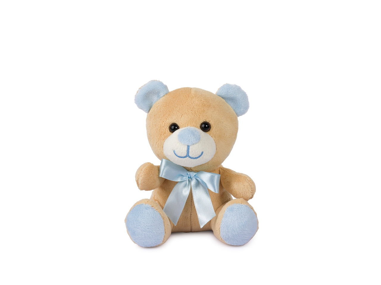 Peluche  Orsetto H16Cm Dettgli Rosa Azzurro Assortiti
