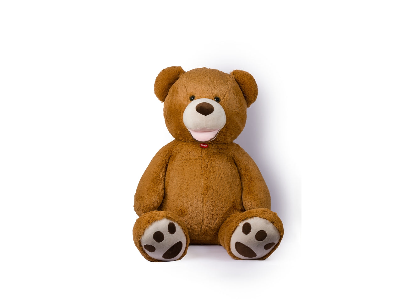 Peluche  Orso Marrone 150Cm  con Zampe Ricamate
