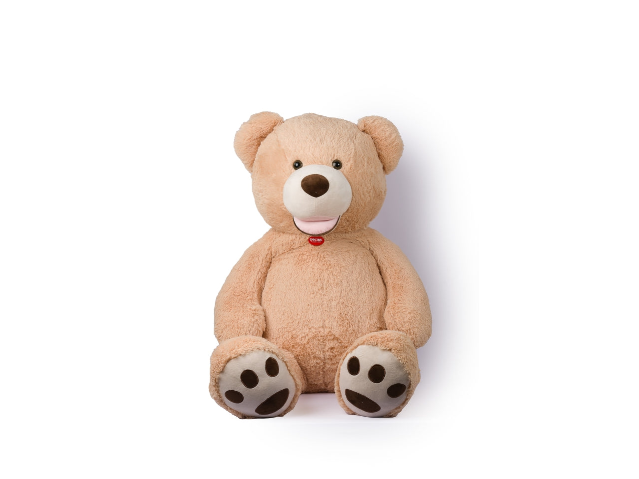 Peluche  Orso Beige 150Cm con Zampe Ricamate