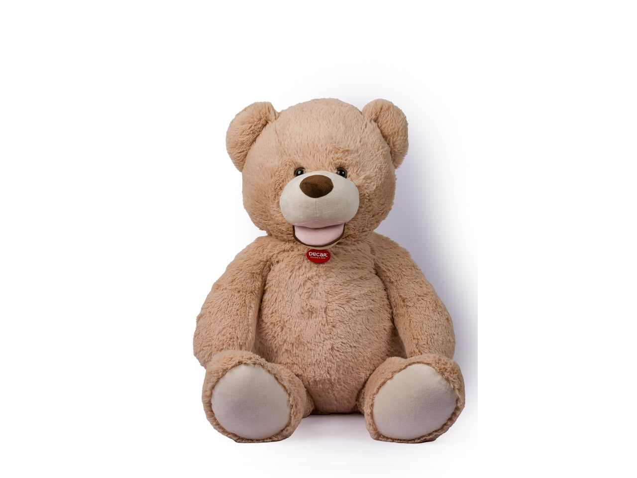 Peluche  Orso Beige 100Cm con Zampe Ricamate