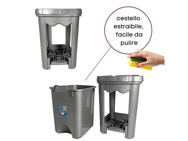 Eco pattumiera 16lt 7518 rossa