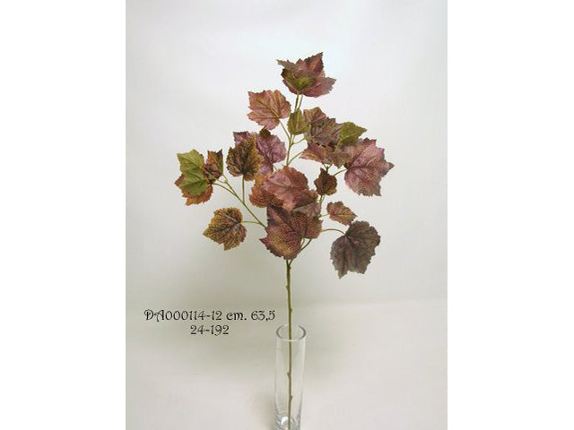 Foglie d'uva, ramo 63,5cm con 27foglie bordeaux
