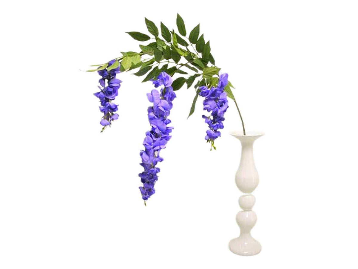 Glicine spruzzato con 3 rami 120 cm di colore lillÃ 