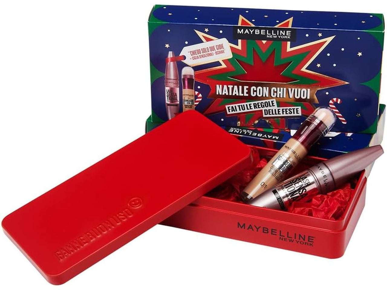 Maybelline coffret mascara ciglia sensazionali + correttore cancella eta' 01, Sesso: f | Maybelline