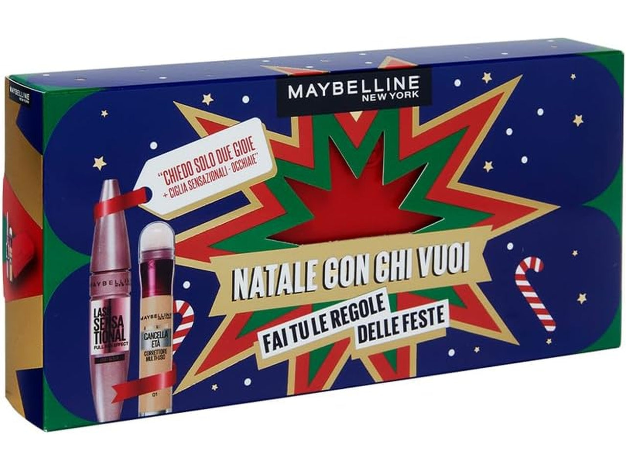 Maybelline coffret mascara ciglia sensazionali + correttore cancella eta' 01, Sesso: f | Maybelline