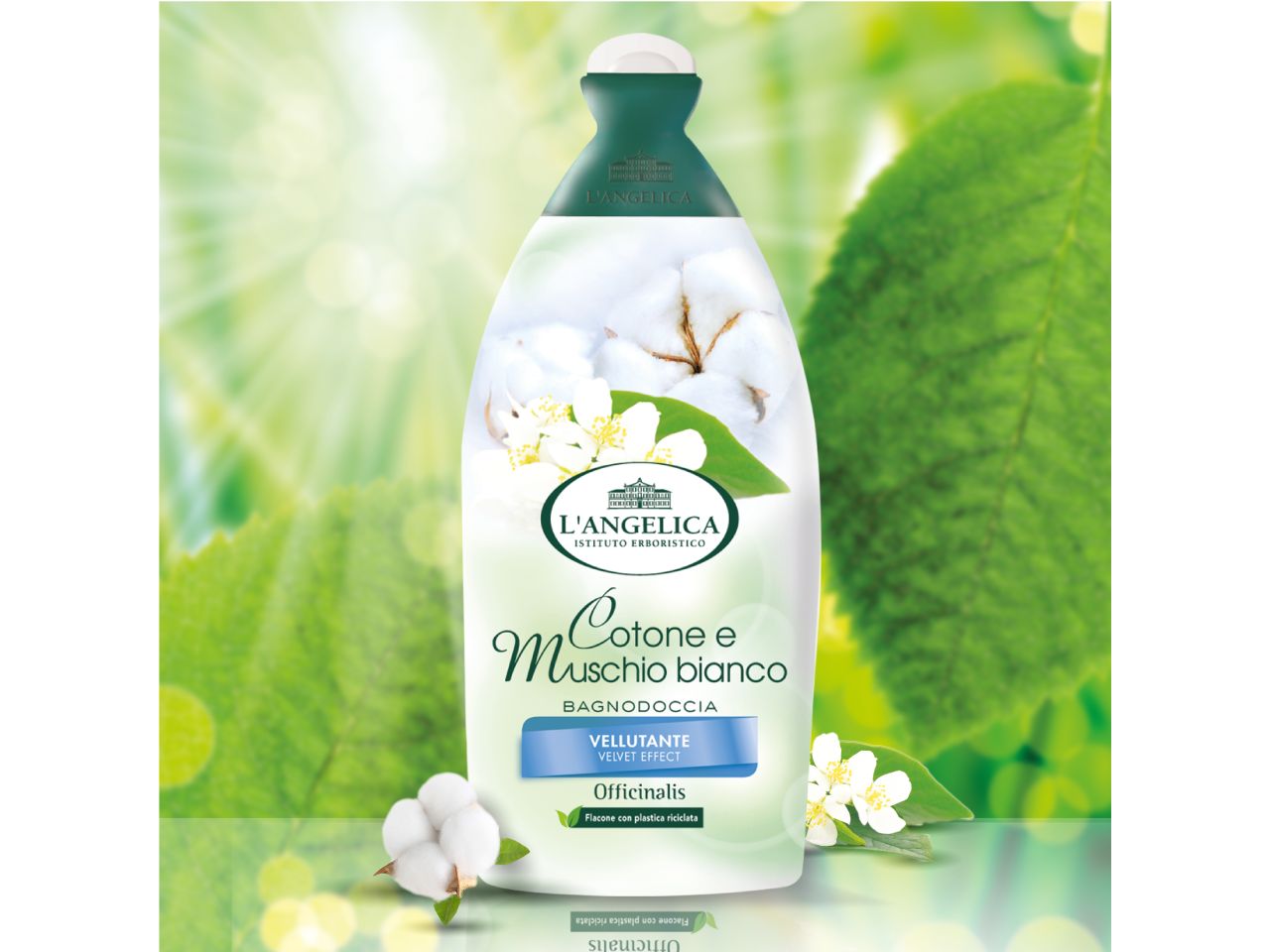 Bagnoschiuma officinalis fragranza cotone e muschio capacita' 500ml$