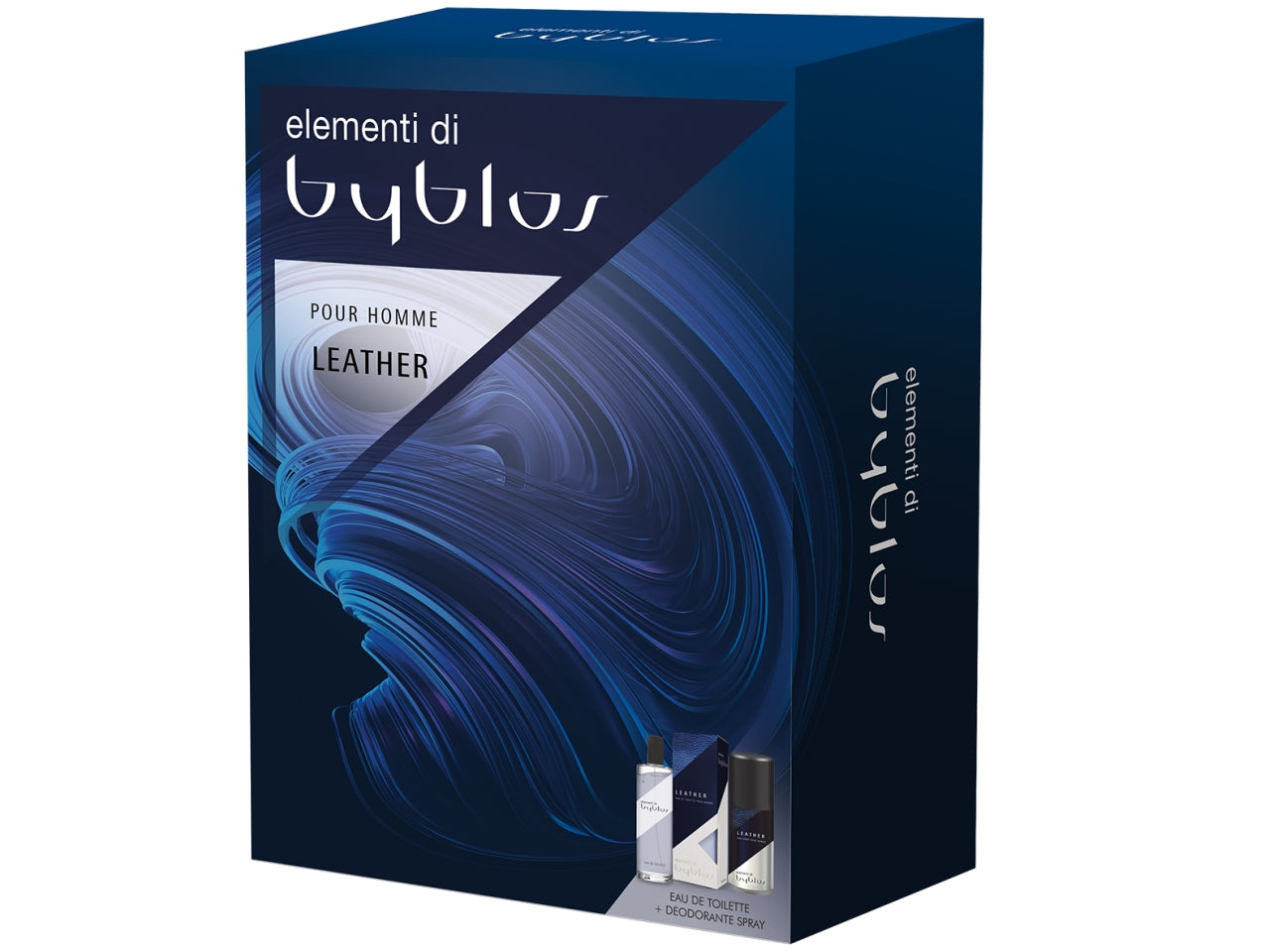 Set regalo byblos elementi leather eau de toilette 120ml + deodorante 150ml