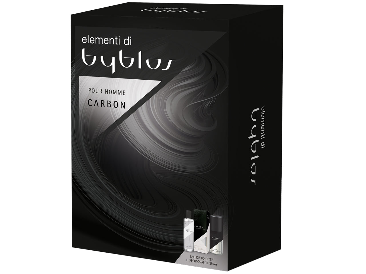 Set regalo byblos elementi carbon eau de toilette 120ml + deodorante 150ml