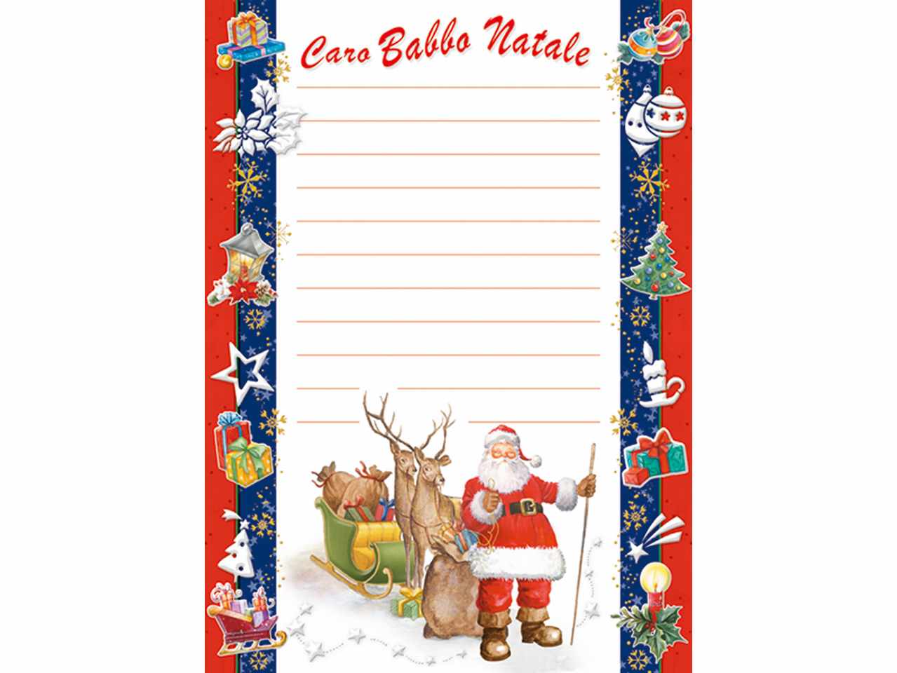 Letterine caro babbo natale - la confezione contiene 24 letterine