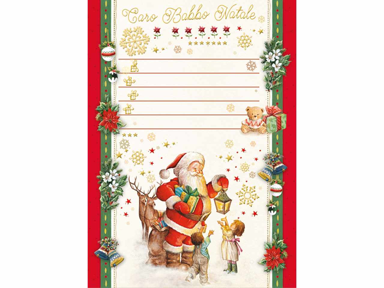Letterine caro babbo natale - la confezione contiene 24 letterine