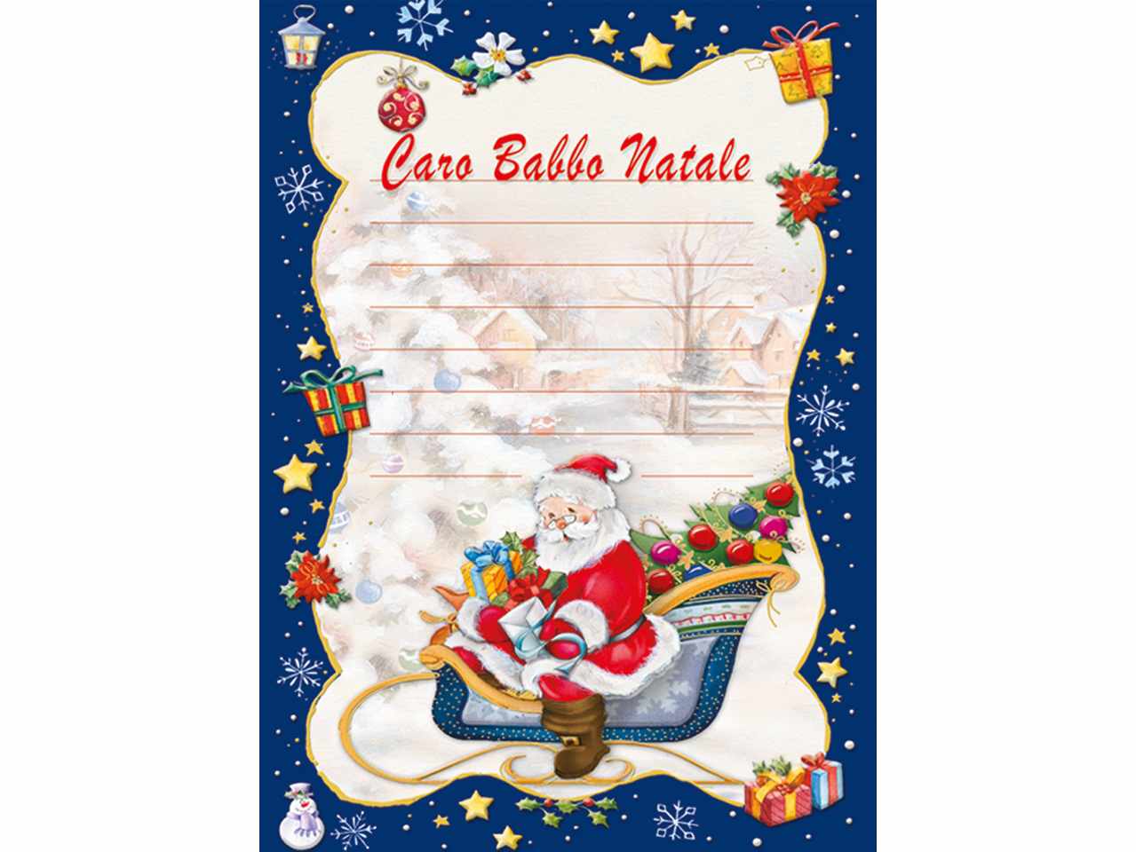 Letterine caro babbo natale - la confezione contiene 24 letterine