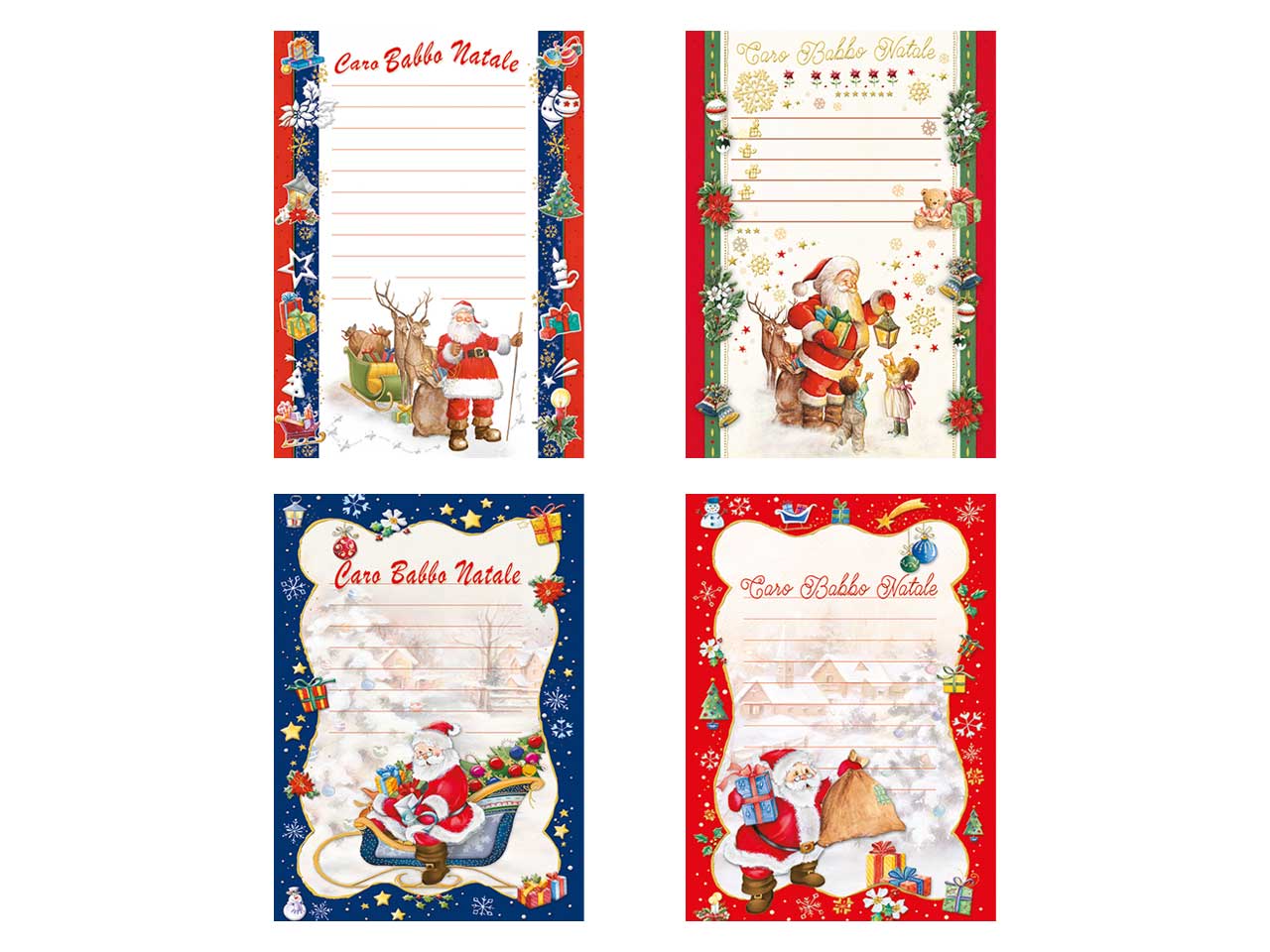 Letterine caro babbo natale - la confezione contiene 24 letterine