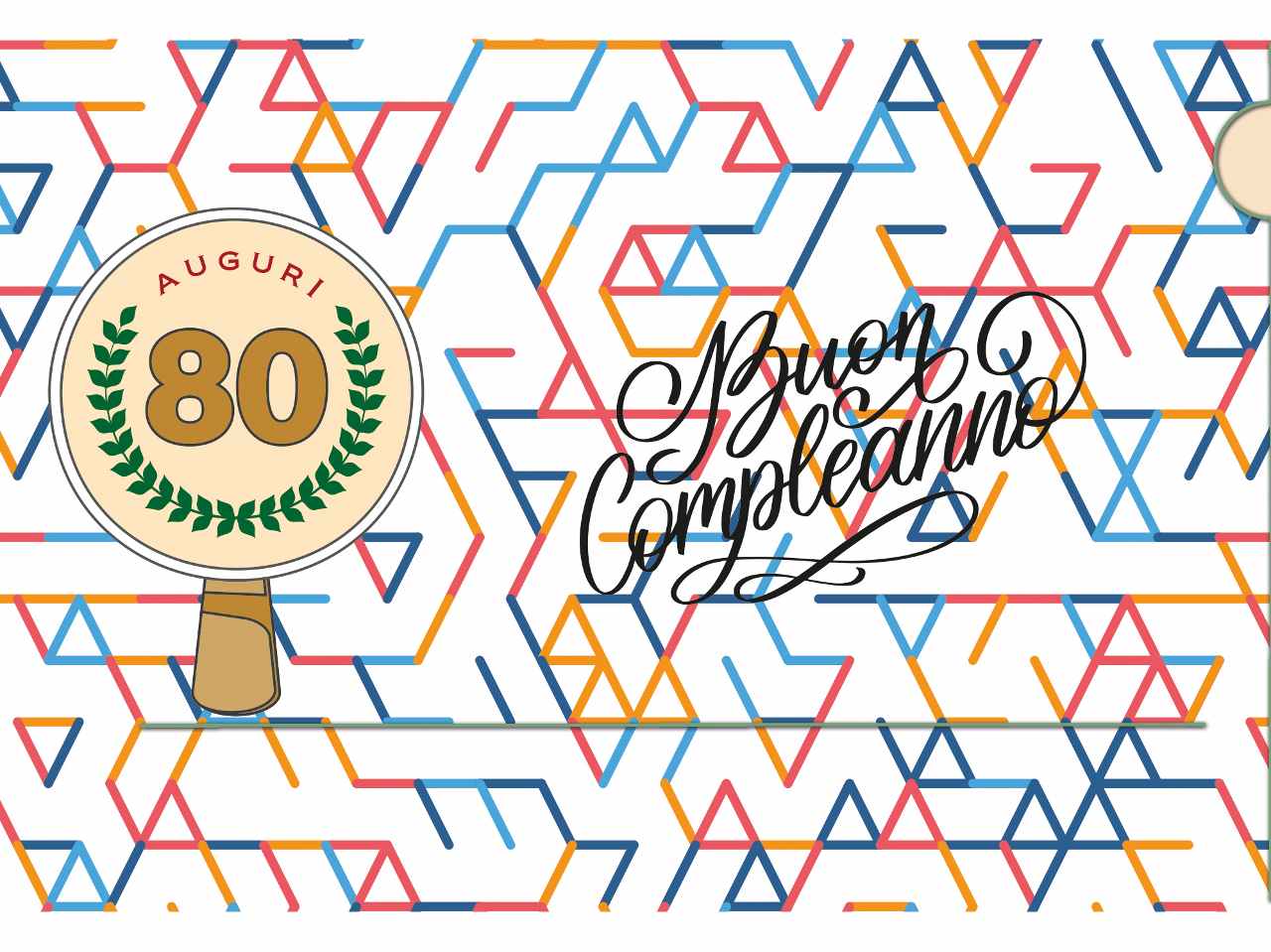 Biglietto auguri buon compleanno 80 anni