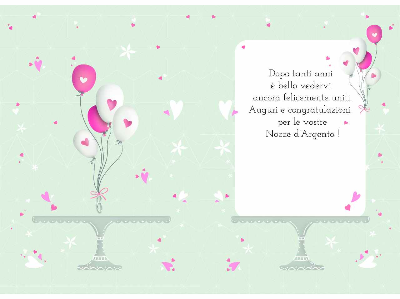 Biglietto auguri felice 25Â° anniversario