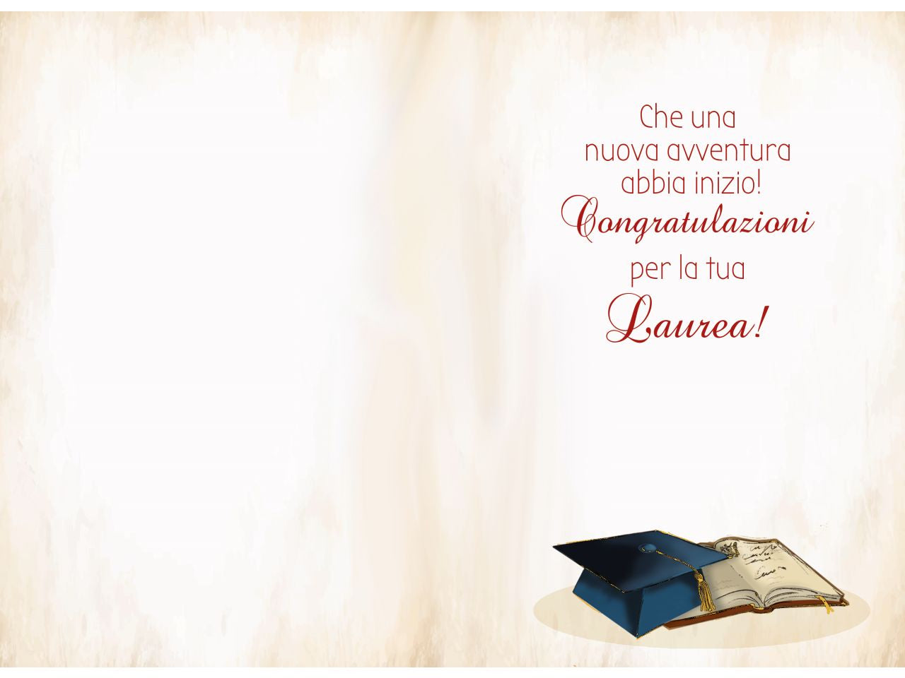 Biglietto auguri per laurea con busta