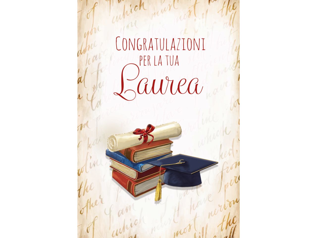 Biglietto auguri per laurea con busta