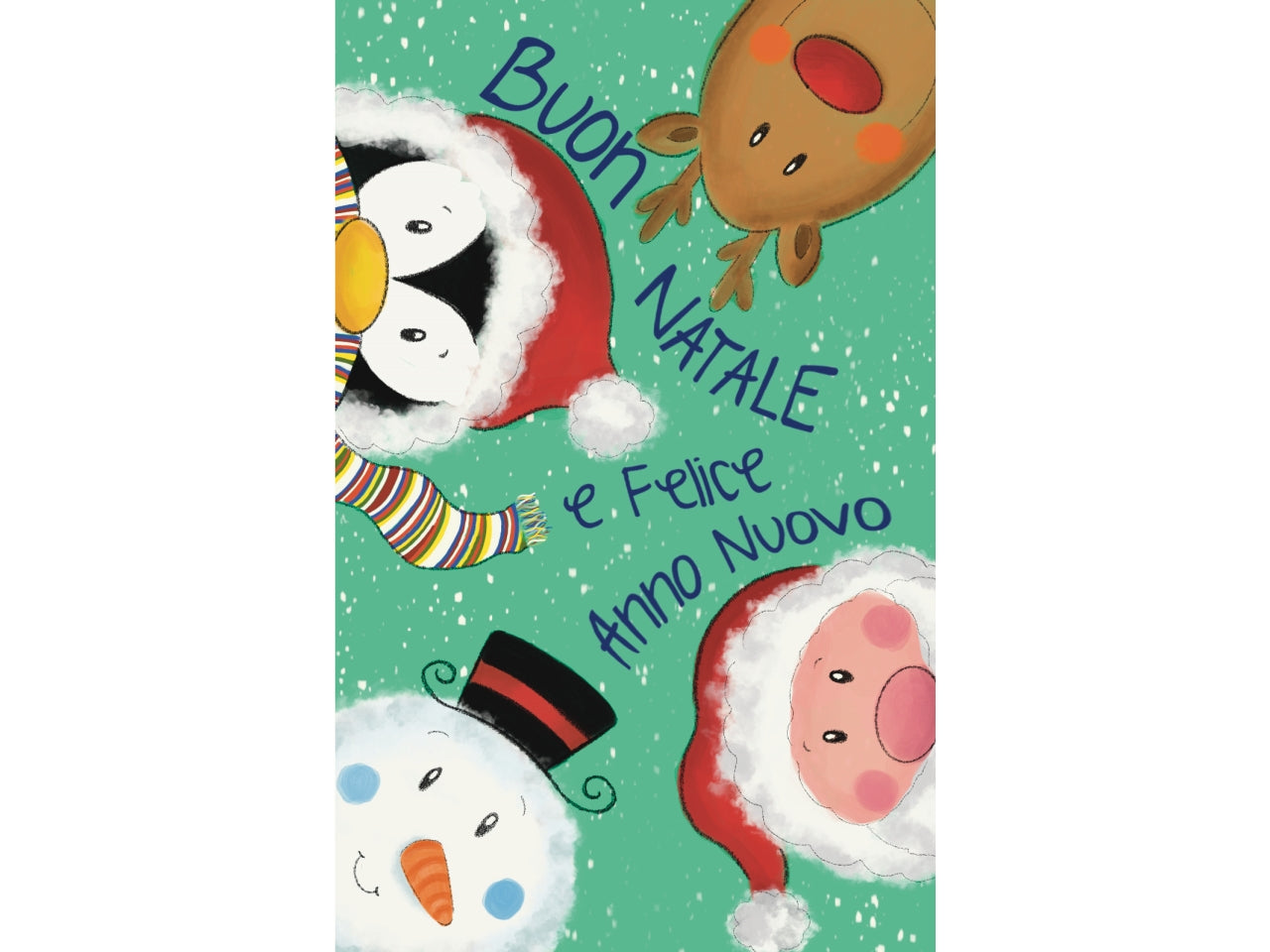 Biglietti buone feste 9x14cm - la confezione contiene 6 bigliettini