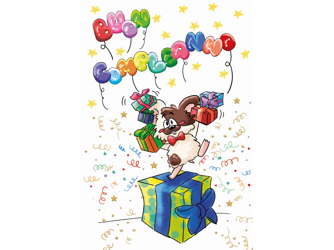 Biglietto buon compleanno bimbi