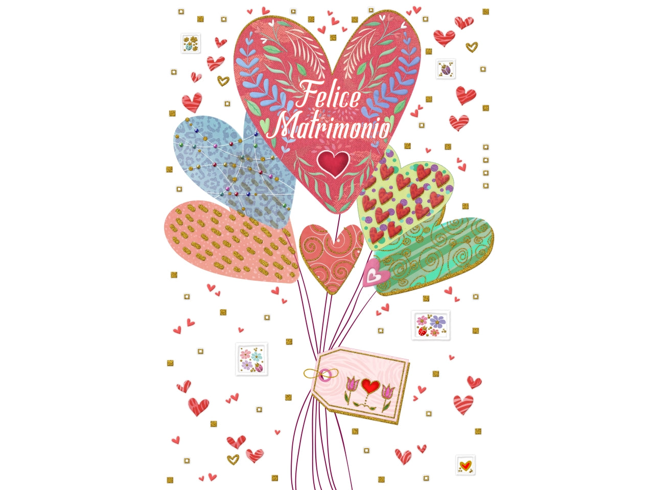 Biglietto felice matrimonio