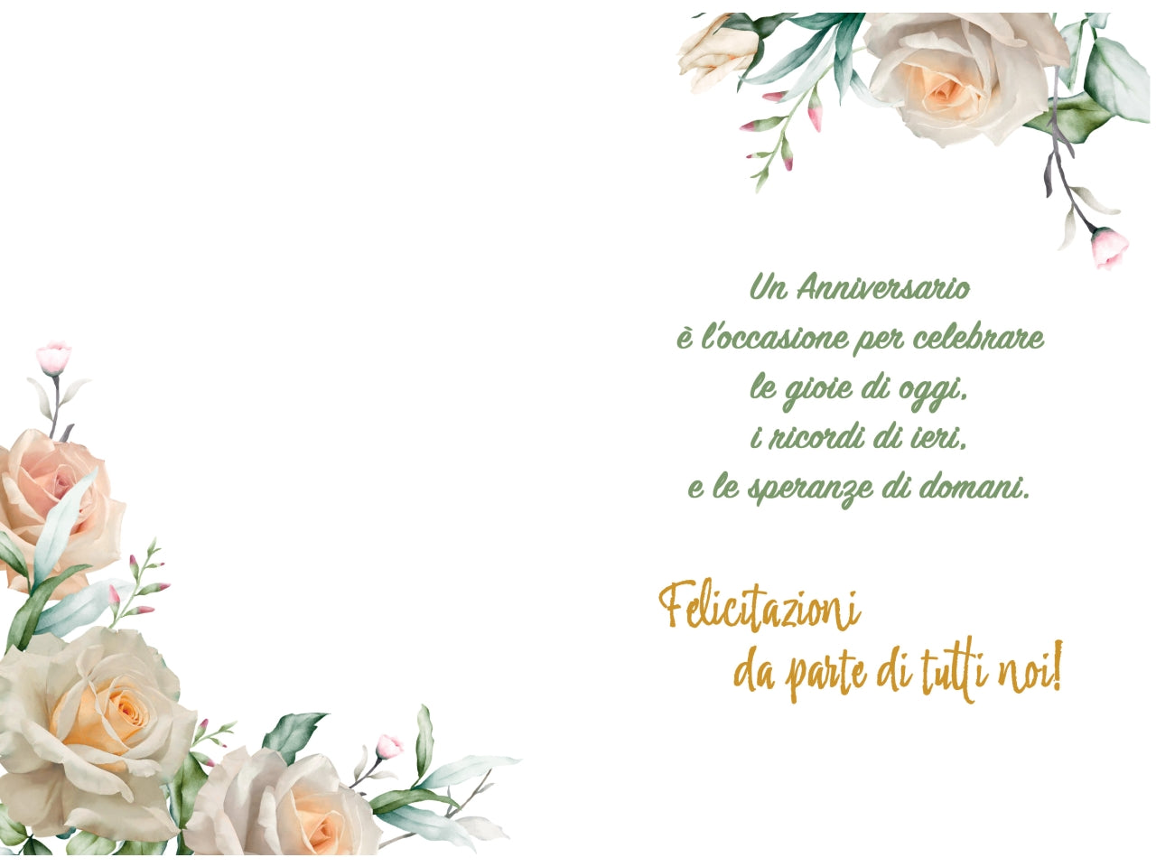 Biglietto anniversario doppia rotella