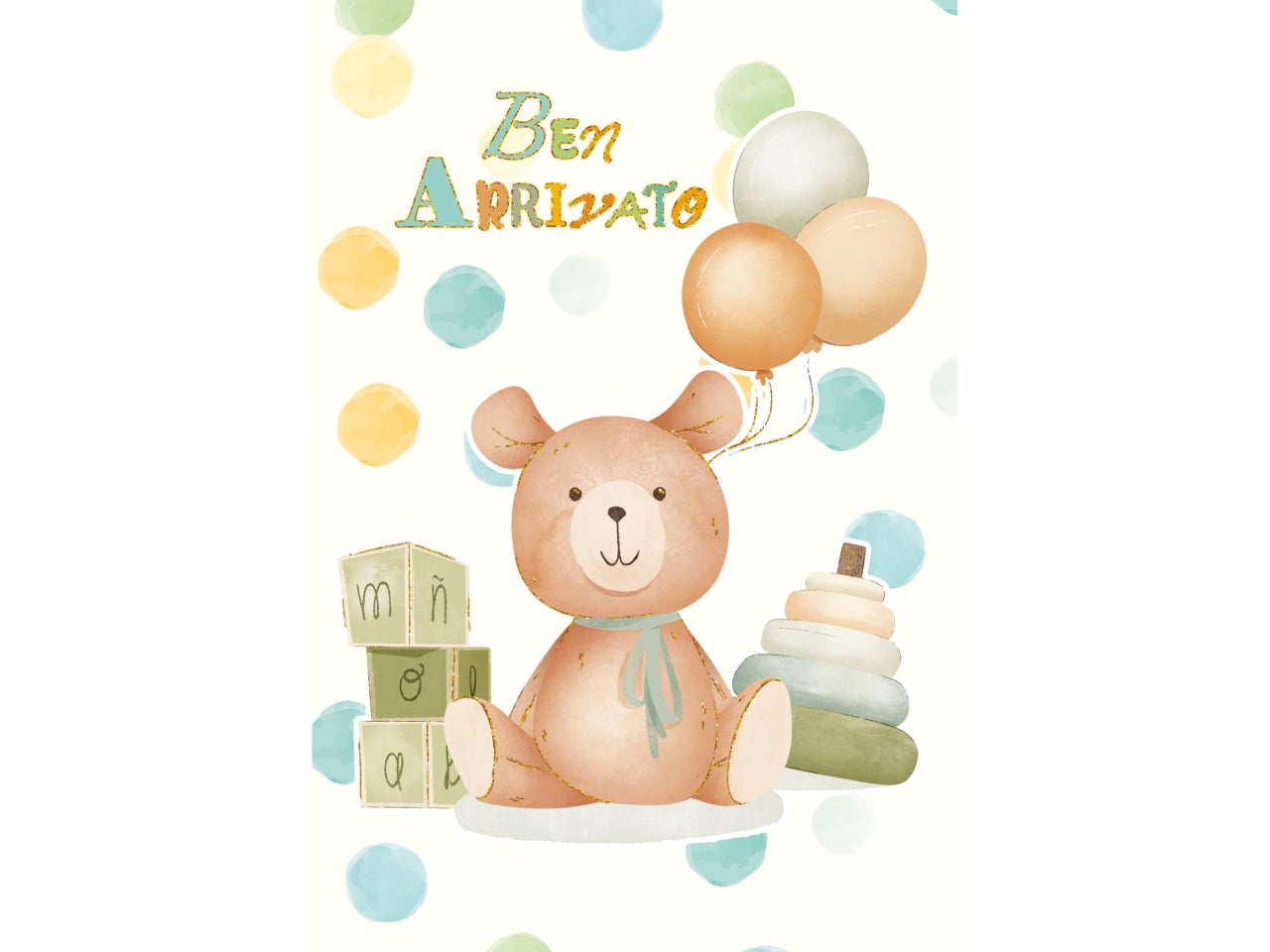Biglietto lieto evento azzurro