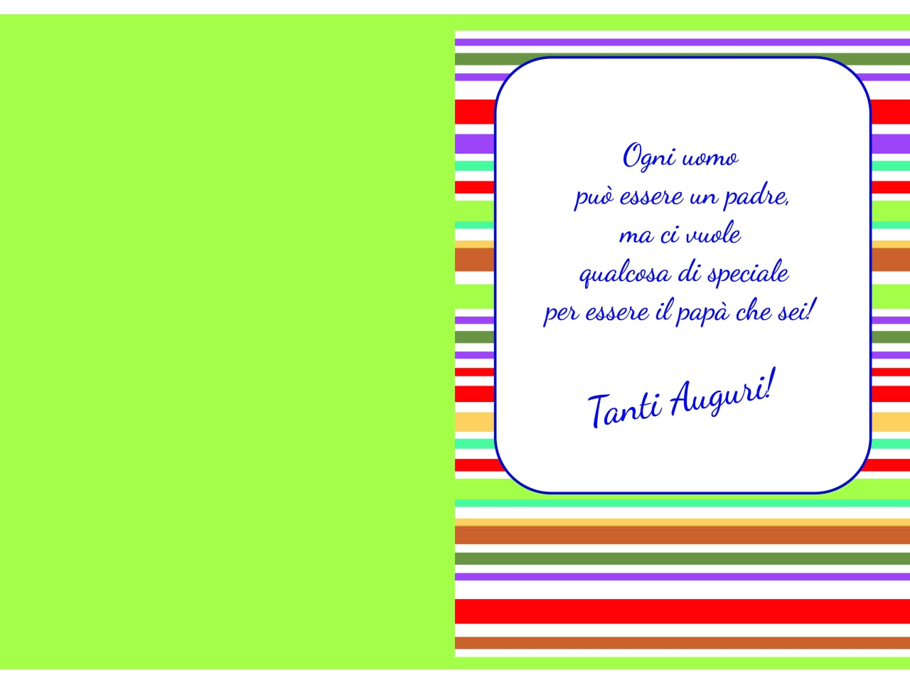 Biglietto festa del papÃ 